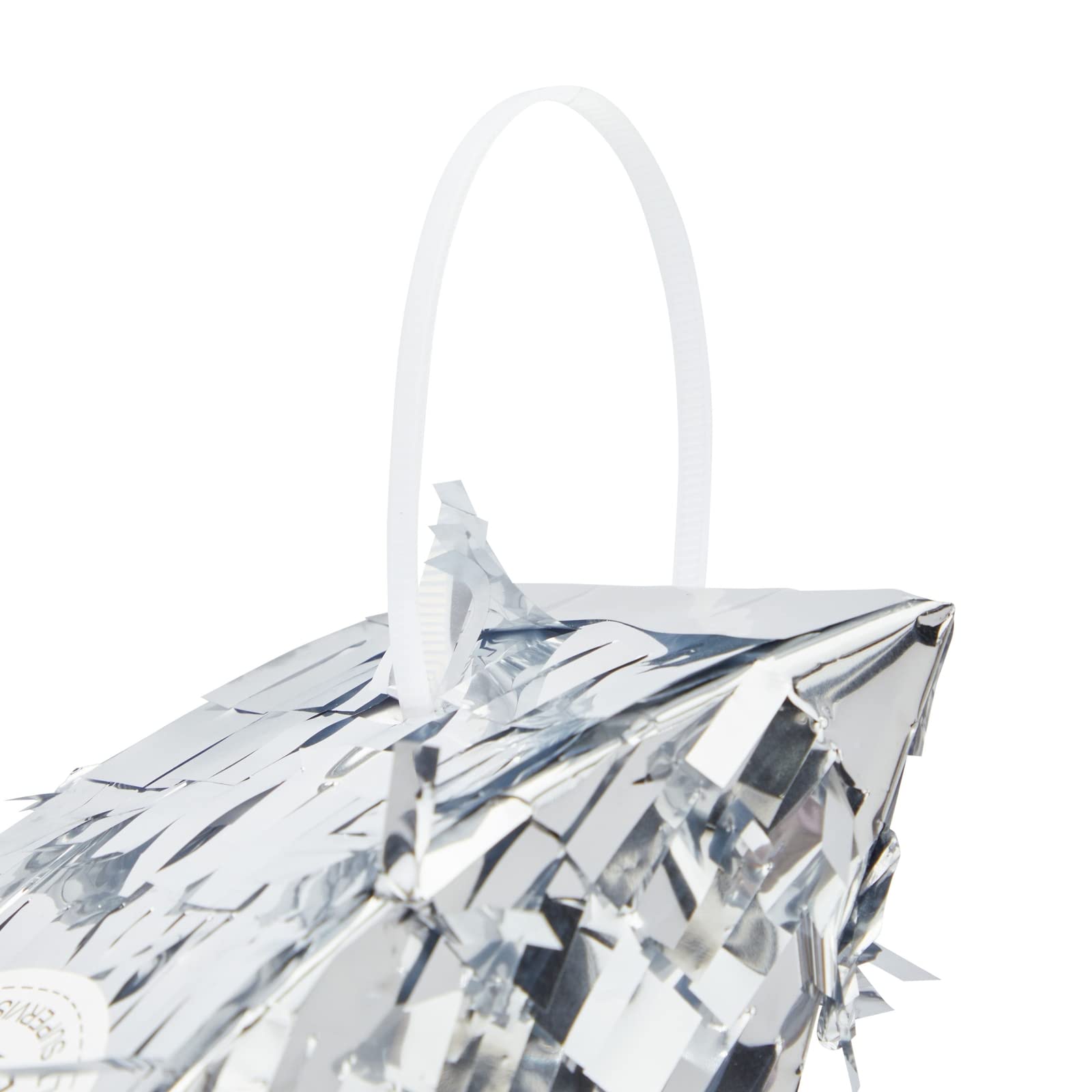 Juvale Pull String Moon Pinata – Silver Foil Crescent 17x11x3 in for Baby Showers & Birthdays