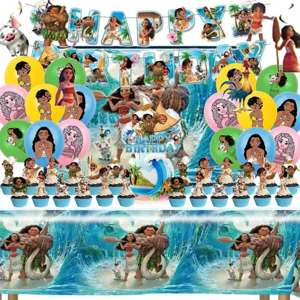 JYHFY Moana Birthday Party Supplies – Banner, Backdrop, Balloons & More
