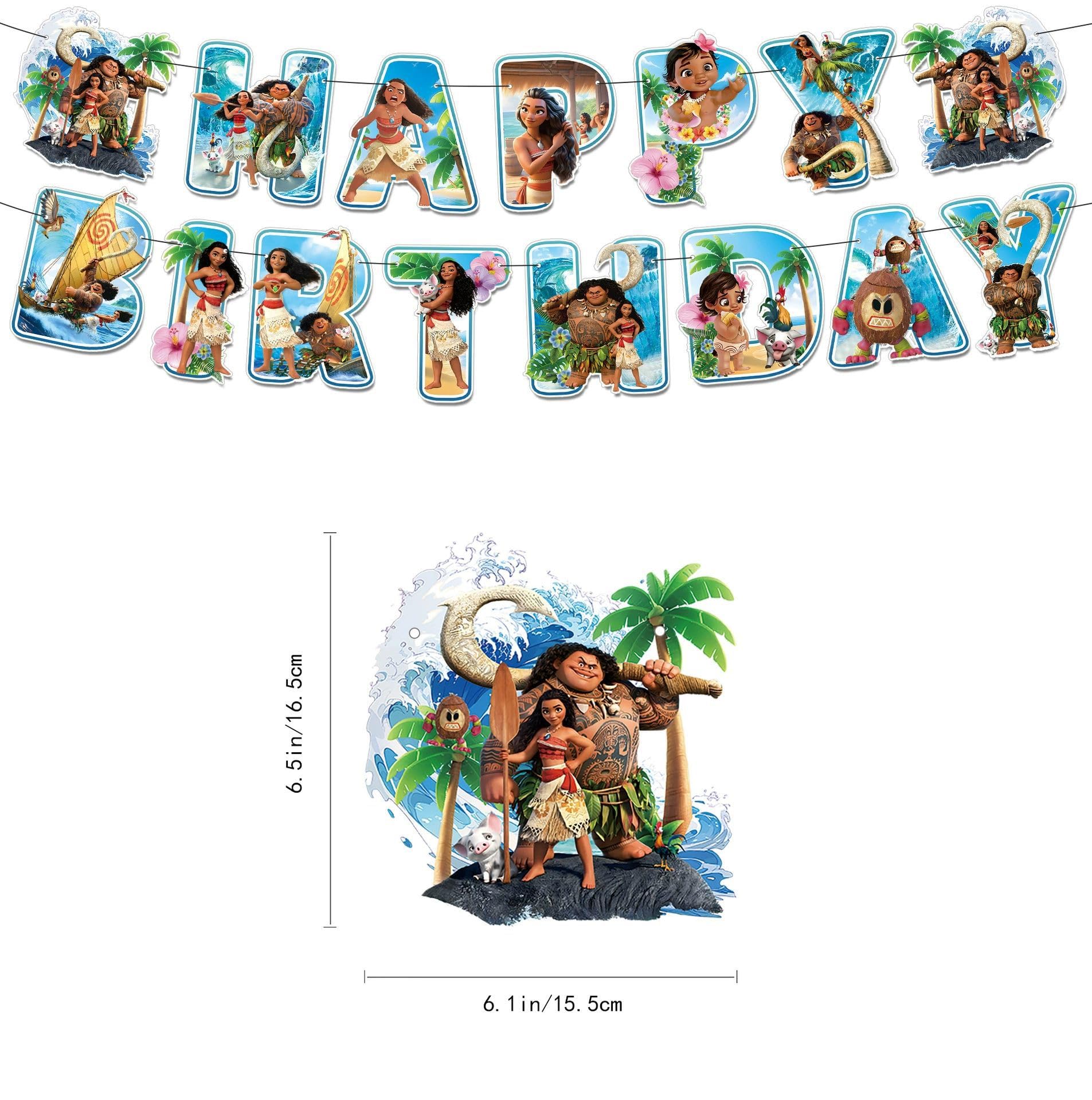 JYHFY Moana Birthday Party Supplies – Banner, Backdrop, Balloons & More