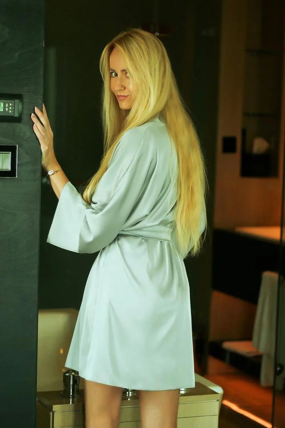 Kalimo comfortable cut bathrobe
