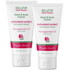 Kalliston Pomegranate Infused Extract Lotion with Organic Extra Virgin Olive Oil — Hand & Body Cream, 2-Pack, Cruelty Free, Made in Crete