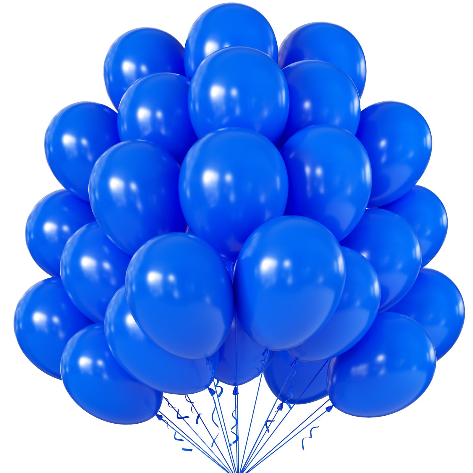 KALOR 10-Inch Dark Blue Latex Balloons — 100 Pcs for Party Decor