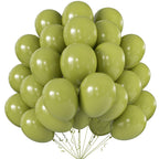 KALOR 10-Inch Avocado Green Balloons - 100 Pcs Latex Party Pack