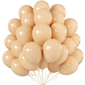 KALOR 10-Inch Beige Latex Balloons – 100 Pack for Parties & Events