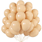 KALOR 10-Inch Beige Latex Balloons – 100 Pack for Parties & Events