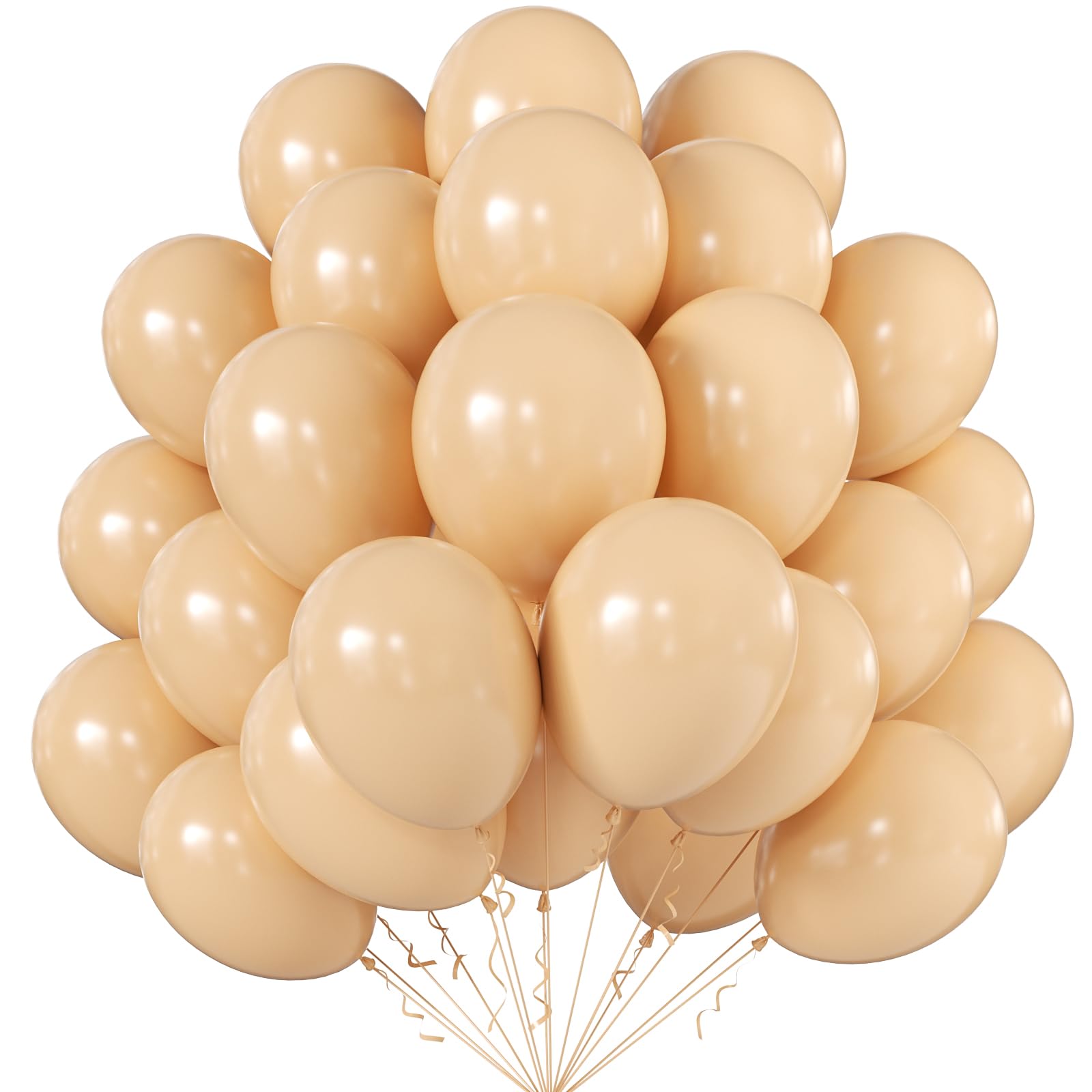 KALOR 10-Inch Beige Latex Balloons – 100 Pack for Parties & Events