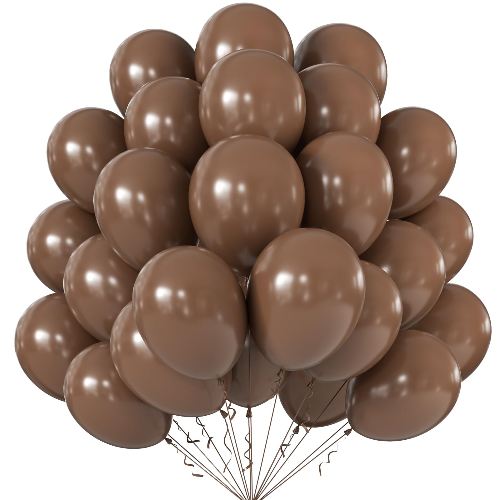 KALOR 10 Inch Brown Balloons – 100 Pack Latex Party Balloons for Celebrations