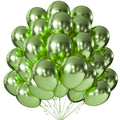 KALOR 10-Inch Metallic Lime Green Balloons - 100-Count Latex Balloons for Party Decor
