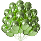KALOR 10-Inch Metallic Lime Green Balloons - 100-Count Latex Balloons for Party Decor