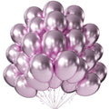 KALOR 10-Inch Metallic Pink Balloons - 100 Pcs Latex for Party Decor