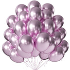 KALOR 10-Inch Metallic Pink Balloons - 100 Pcs Latex for Party Decor