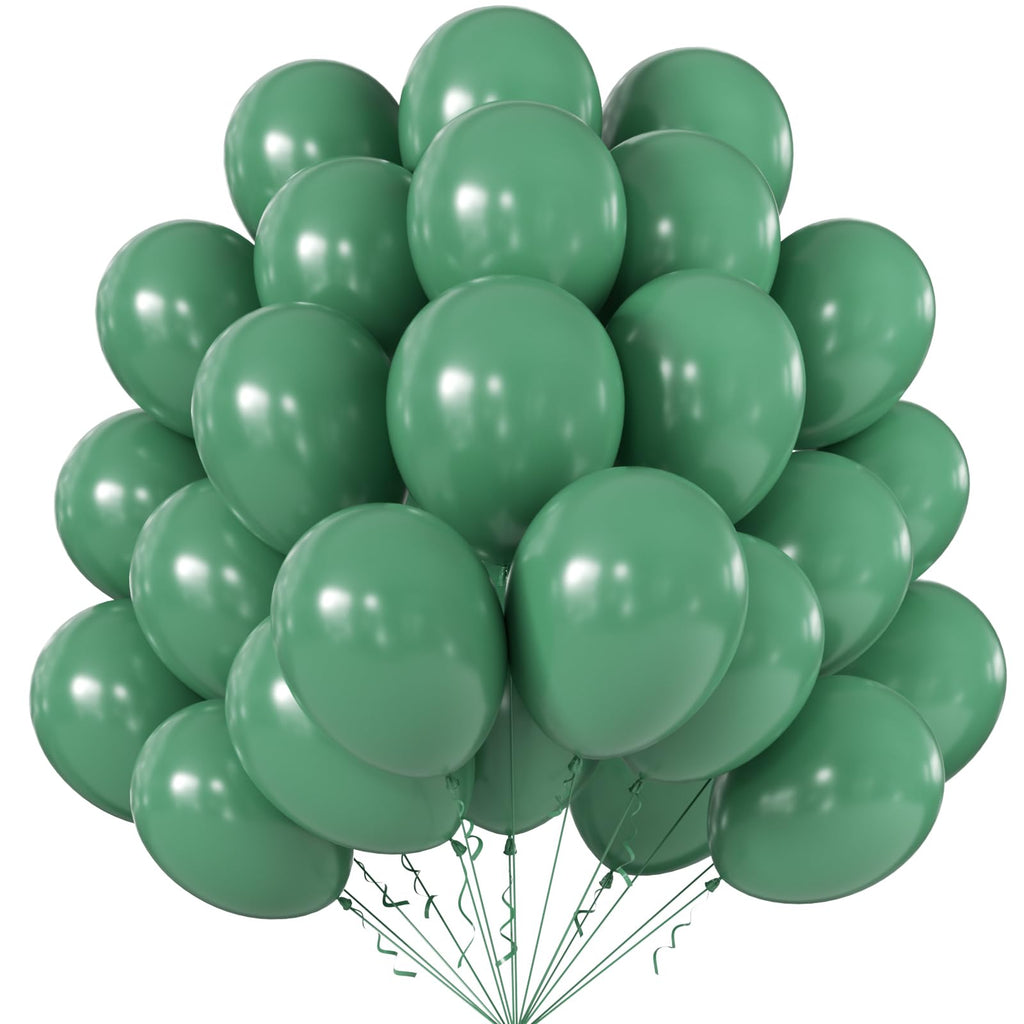 Kalor 10-Inch Retro Bean Green Balloons – 100 Pack Latex Party Balloons