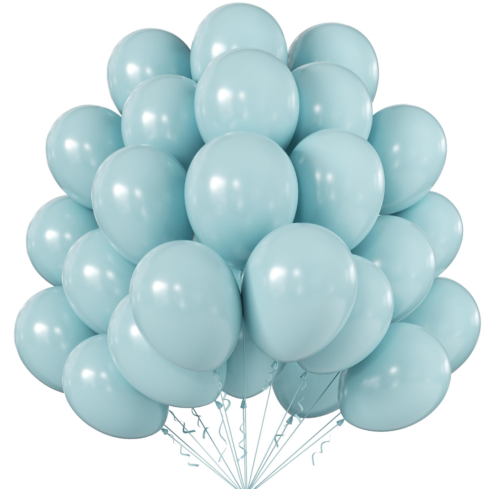 KALOR 10-Inch Retro Mist Blue Balloons – 100 Pcs Latex Party Decorations