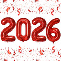 KALOR 16-Inch Red Foil 2026 Number Balloons – New Year & Graduation Decor