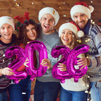 KALOR 16-Inch 2026 Hot Pink Foil Number Balloons – New Year & Graduation Decor
