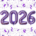 KALOR 16 Inch Purple Foil 2026 Number Balloons – New Year & Graduation Decor