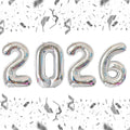KALOR 32 Inch 2026 Silver Foil Number Balloons – New Year & Graduation Decor