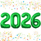 KALOR 42-Inch Green Foil 2026 Balloons | New Year & Graduation Decor