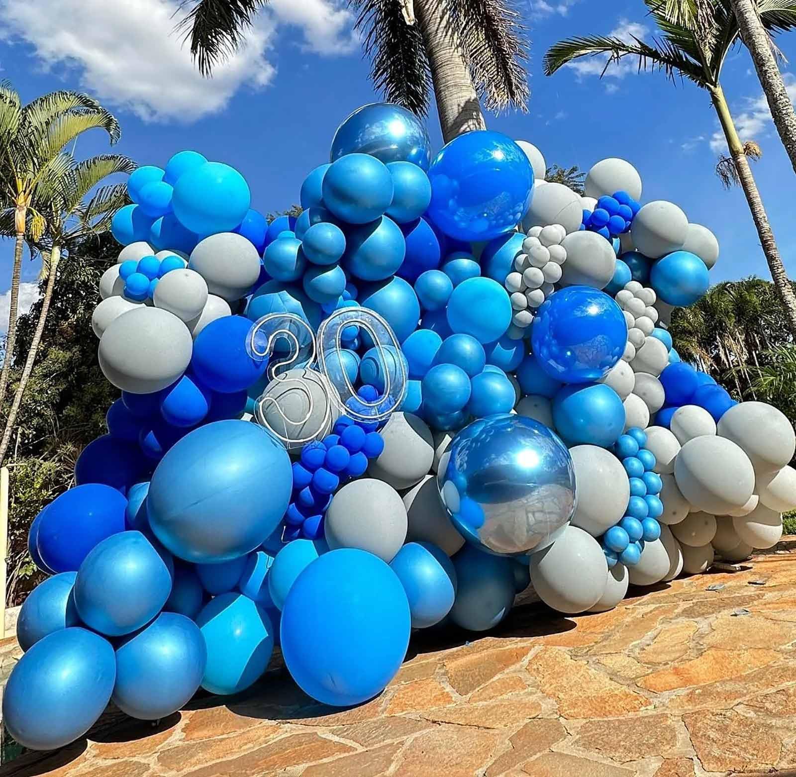 KALOR 10-Inch Dark Blue Latex Balloons — 100 Pcs for Party Decor