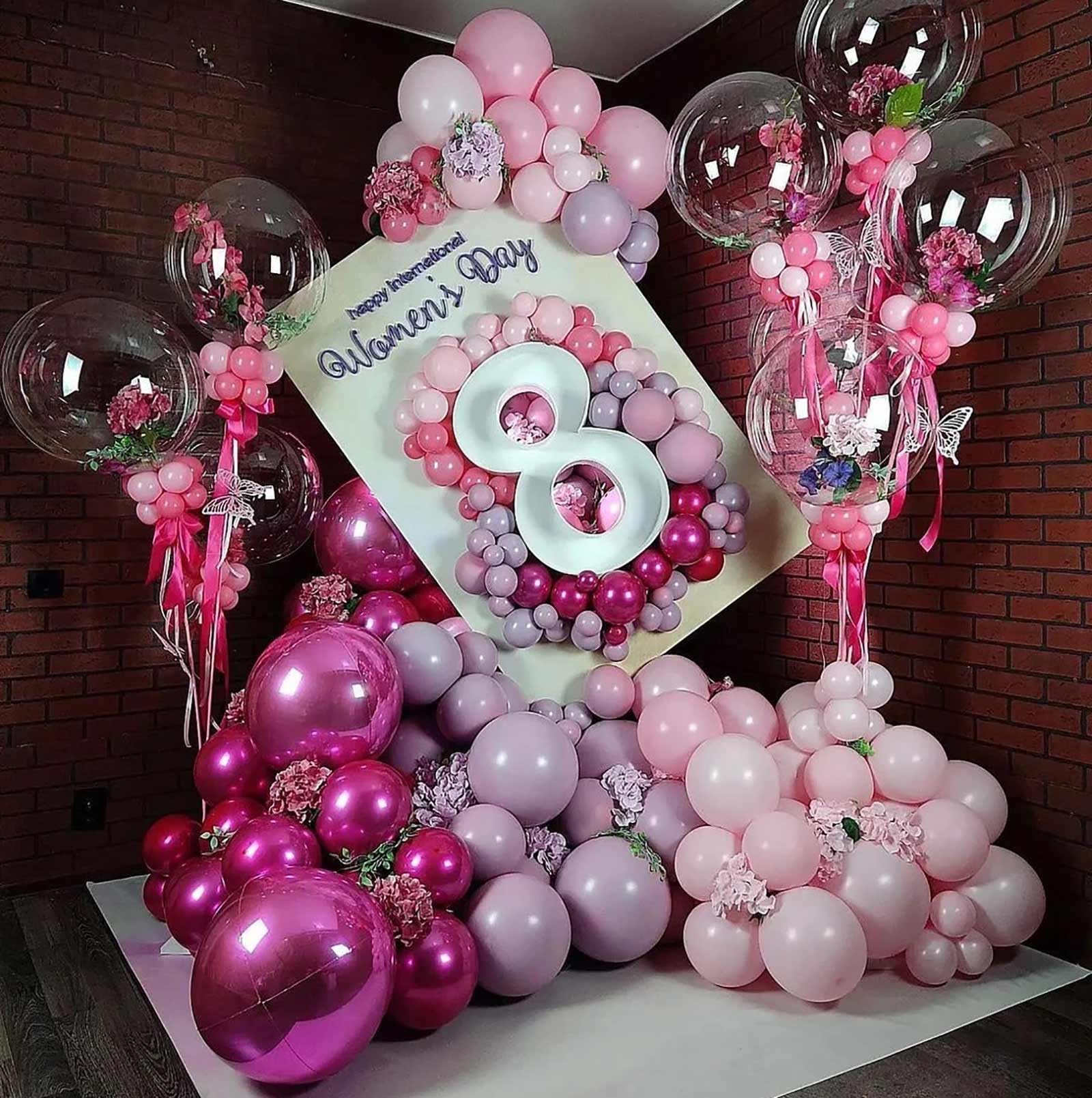 KALOR 10-Inch Pastel Pink Balloons - 100 Pcs Latex Party Balloons for Birthdays & Events