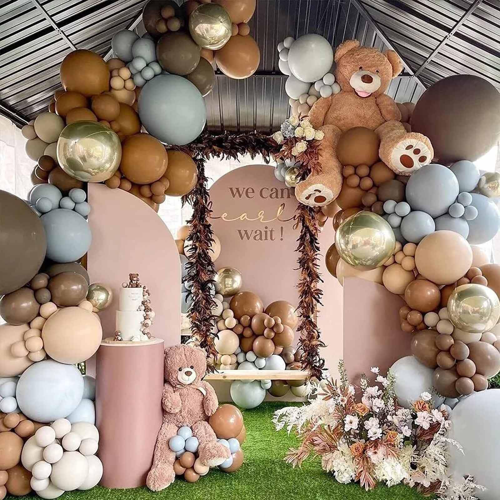 KALOR 10 Inch Brown Balloons – 100 Pack Latex Party Balloons for Celebrations