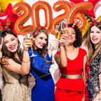 KALOR 16-Inch Orange Foil 2026 Balloons – New Year Backdrop & Graduation Party Decor