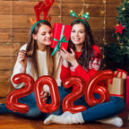 KALOR 16-Inch Red Foil 2026 Number Balloons – New Year & Graduation Decor