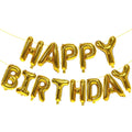 KALOR Gold Happy Birthday Balloons Banner - 16-Inch Mylar Foil Letters