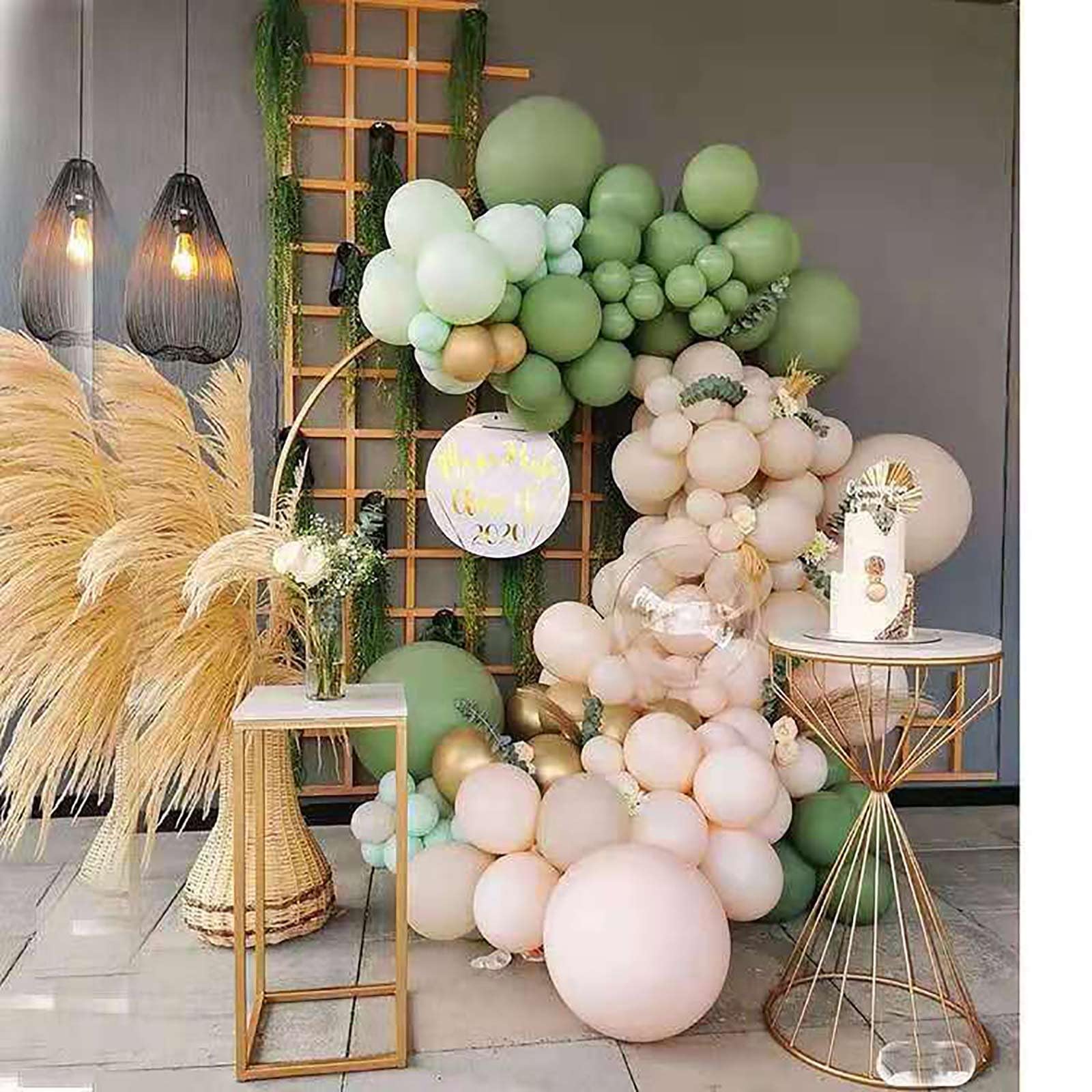 Kalor 10-Inch Retro Bean Green Balloons – 100 Pack Latex Party Balloons