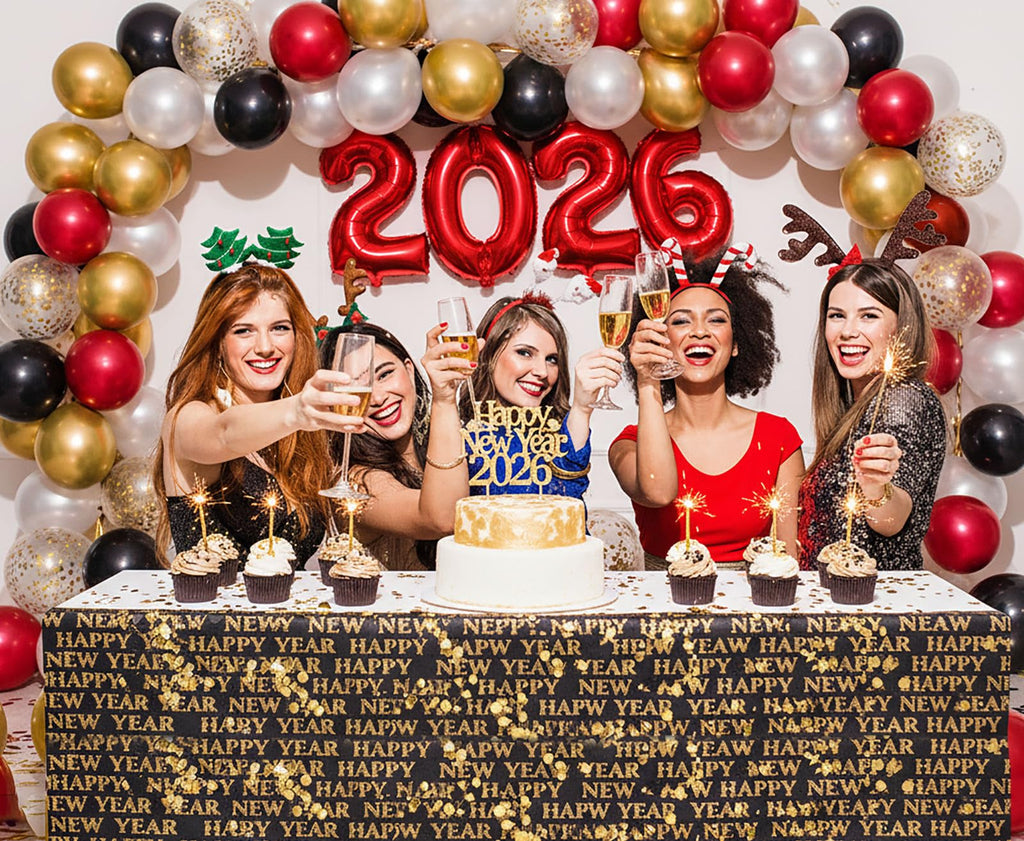 KALOR 16-Inch Red Foil 2026 Number Balloons – New Year & Graduation Decor