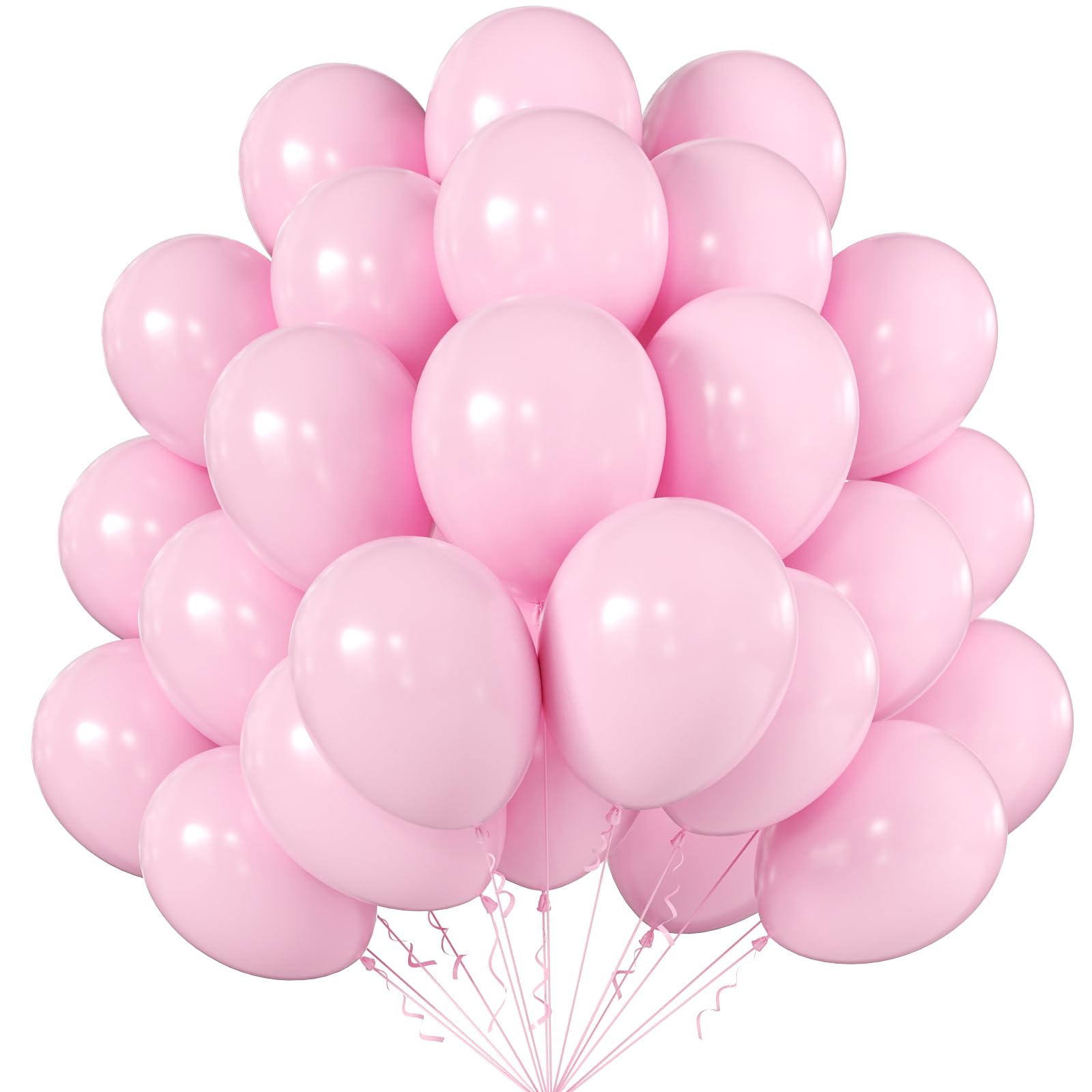 KALOR 10-Inch Pastel Pink Balloons - 100 Pcs Latex Party Balloons for Birthdays & Events