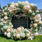 KALOR 10-Inch Avocado Green Balloons - 100 Pcs Latex Party Pack