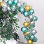 KALOR 10 Inch Metallic Green Balloons – 100-Count Latex Balloons for Party Decor