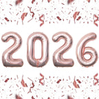 KALOR 32in Rose Gold Foil 2026 Balloons – New Year & Graduation Party Decor