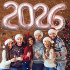 KALOR 32in Rose Gold Foil 2026 Balloons – New Year & Graduation Party Decor
