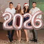 KALOR 32in Rose Gold Foil 2026 Balloons – New Year & Graduation Party Decor