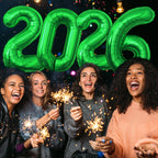 KALOR 42-Inch Green Foil 2026 Balloons | New Year & Graduation Decor