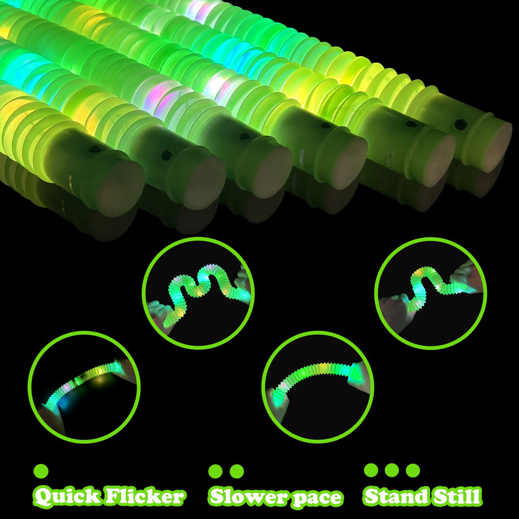 Kannove St Patrick's Green Glow Sticks - 24pc Party Favors & Light-Up Accessories