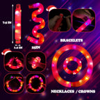 Kannove 24-Pack Red Glow Sticks – LED Party Favors for Kids
