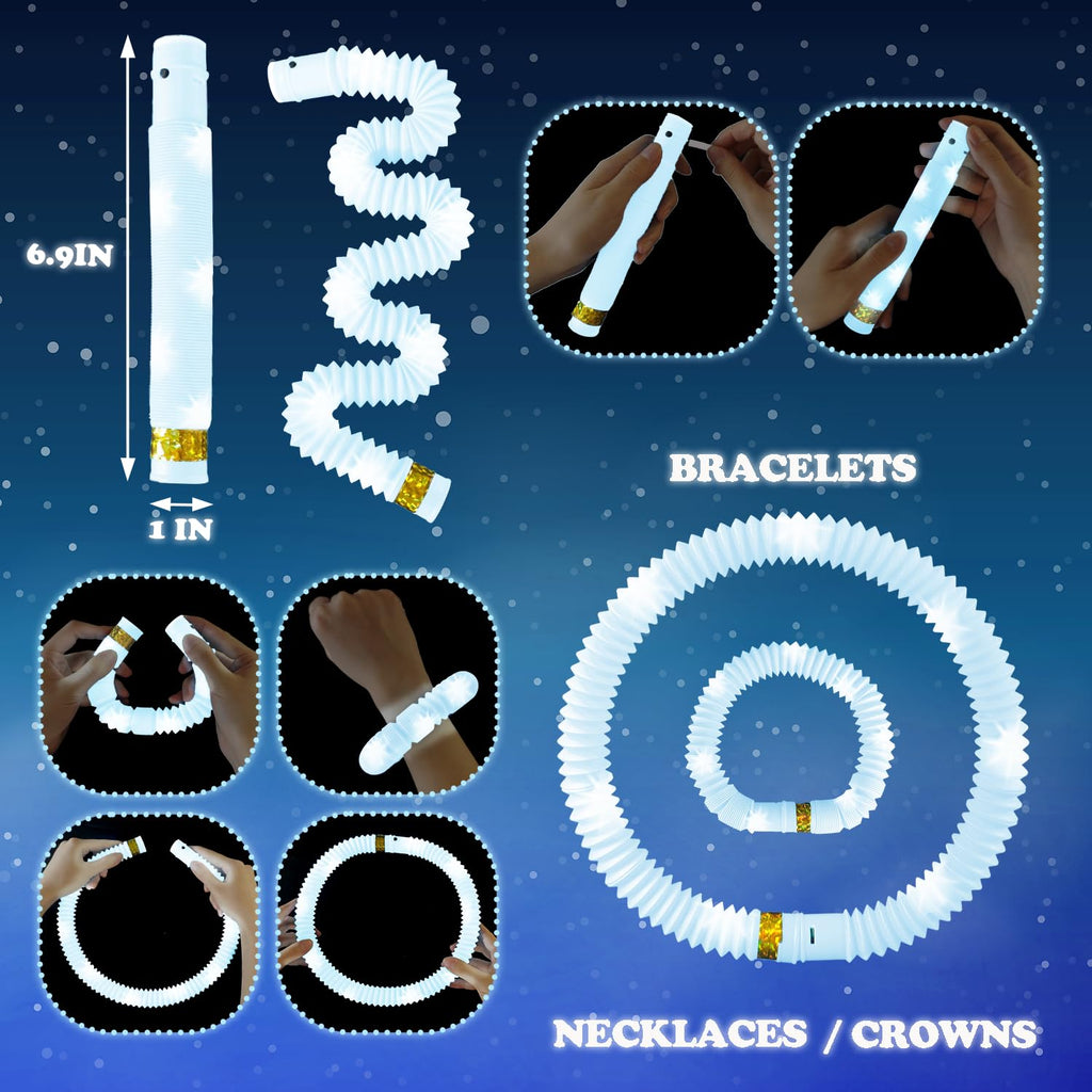 Kannove 24 PCS White Glow Sticks — LED Party Favors for Kids