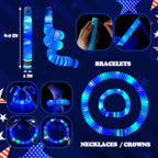 Kannove Blue Glow Sticks – 12 Pcs Light Up Party Tubes for Kids, Prizes, and Fun