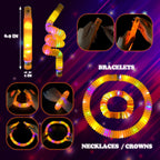 Kannove Orange Glow Sticks Pop Tubes – 24pc Party Favors & Light-Up Accessories