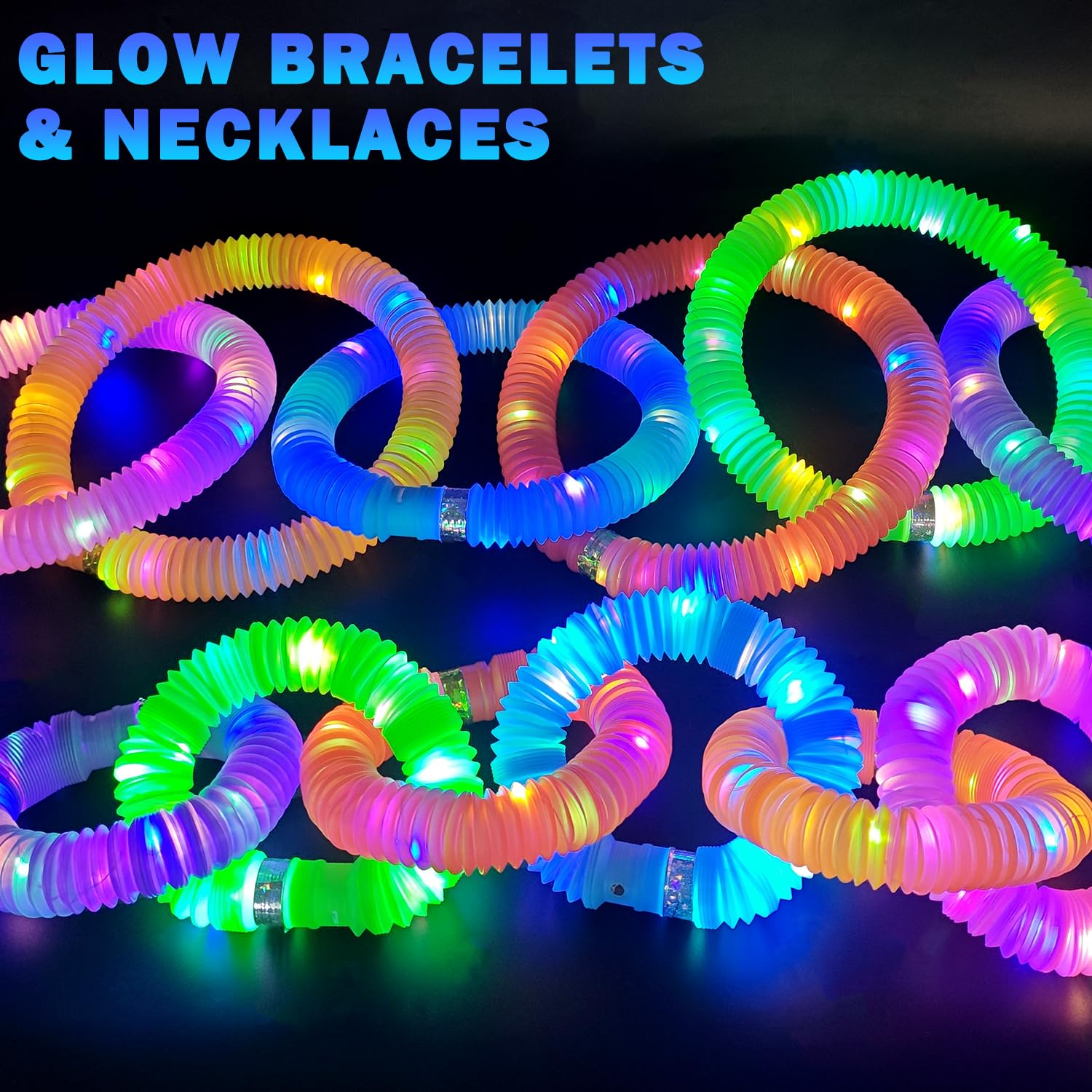 Kannove 24-Pack Glow Sticks Party Favors for Kids – Bracelets & Necklaces