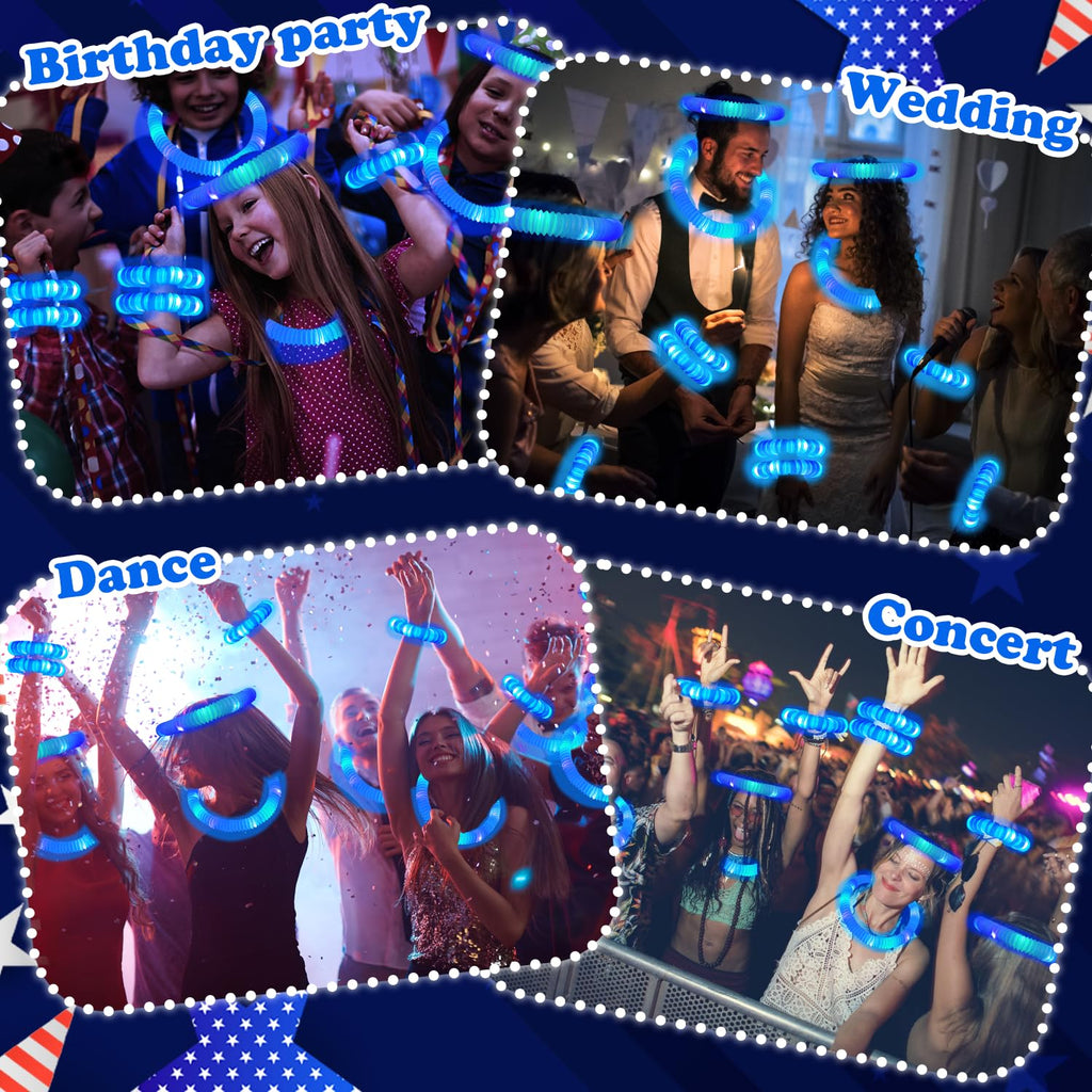 Kannove Blue Glow Sticks – 12 Pcs Light Up Party Tubes for Kids, Prizes, and Fun