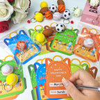 Kannove Valentines Day Cards & 28-Pack Mini Foam Sports Ball Keychains – Classroom Gifts, Party Favors, and Prizes