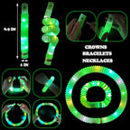 Kannove St Patrick's Green Glow Sticks - 24pc Party Favors & Light-Up Accessories