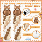Kasyat 2-Set Bear Balloon Column Stand Kit | Baby Shower & Party Decor