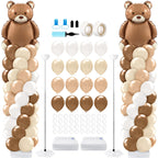 Kasyat 2-Set Bear Balloon Column Stand Kit | Baby Shower & Party Decor