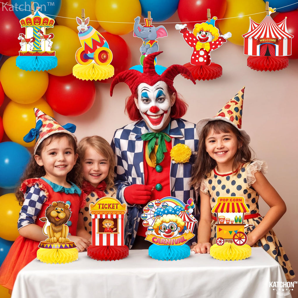 KatchOn Carnival Centerpieces for Tables – Pack of 9 | Circus & Carnival Theme Party Decorations