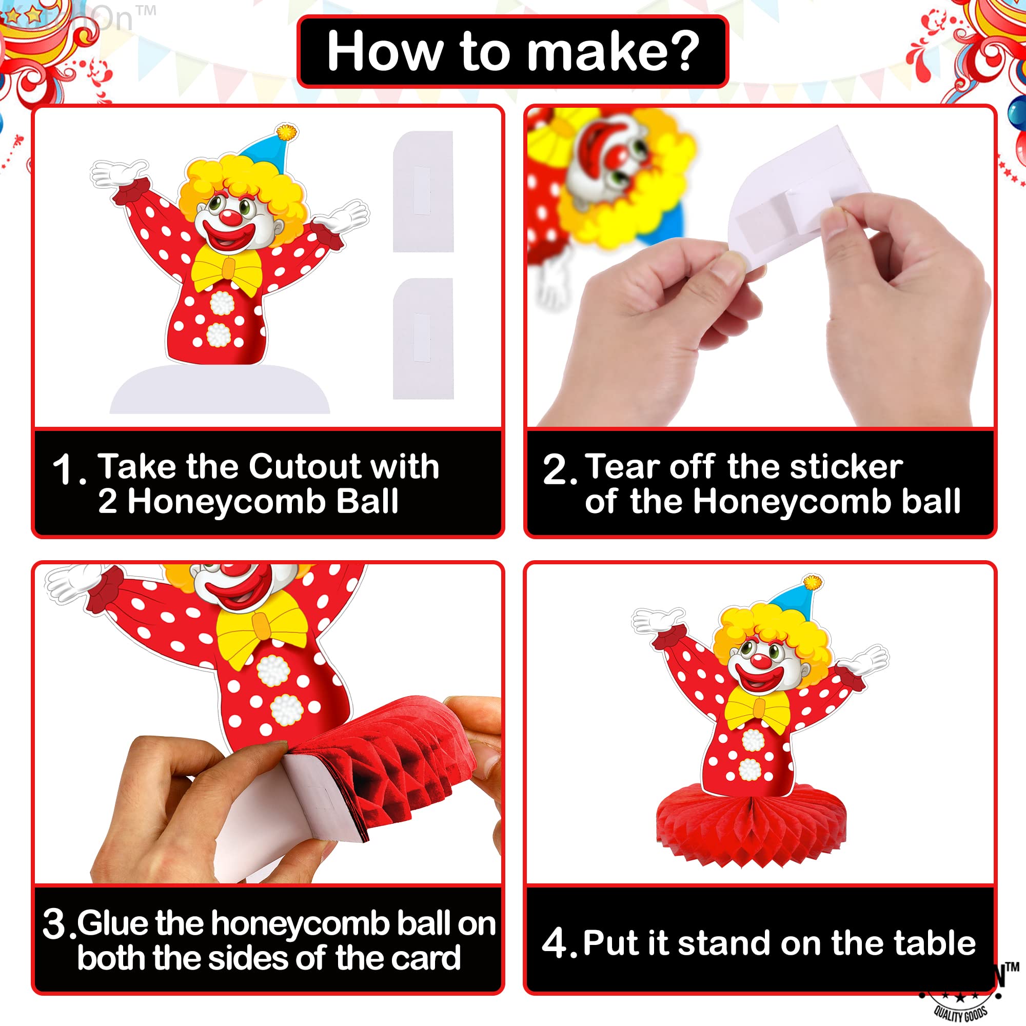 KatchOn Carnival Centerpieces for Tables – Pack of 9 | Circus & Carnival Theme Party Decorations